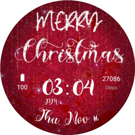 Merry Christmas Watch face Screenshot