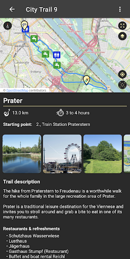 Android application CityHikes Hiking Trails Vienna screenshort