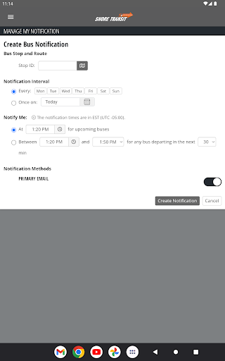 Shore Transit Bus Tracker