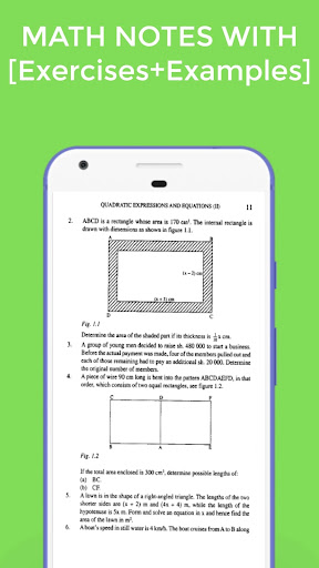 Android application Form 3 KLB Math Notes+Answers screenshort