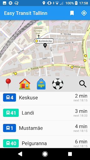 Android application Easy Transit Tallinn screenshort