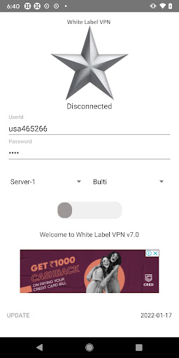 Android application White Label VPN screenshort