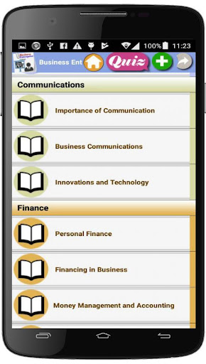 Business Enterprise course Screen 2