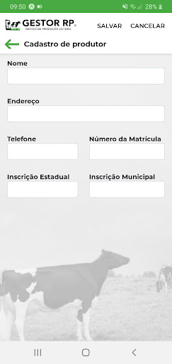 Android application GestorRP Inseminadores screenshort