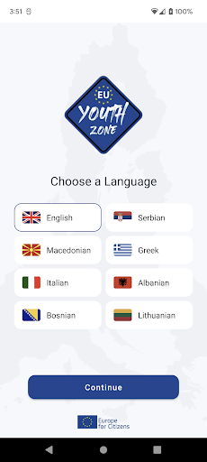 Android application EU Youth Zone screenshort