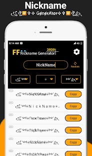 Nickname Generator 2021 ⚡ Nicknames For Free F Screenshot
