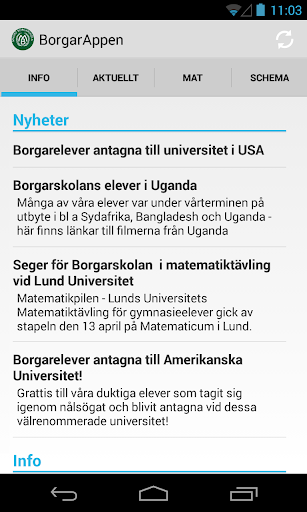 Android application BorgarAppen screenshort