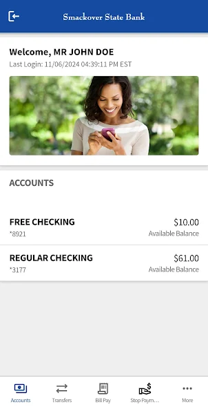 Smackover State Bank UI shots 3