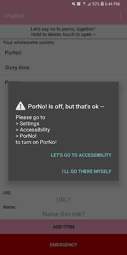 Android application PorNo! Porn Blocker (Beta) screenshort