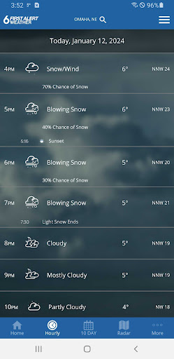 Screenshot of 6 News First Alert Weather