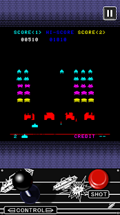 Snímek obrazovky Space Invaders