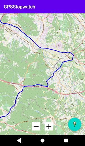 Android application GPS Stopwatch and GPS Logger screenshort