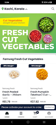 Android application Famveg - Fresh Cut Vegetables screenshort