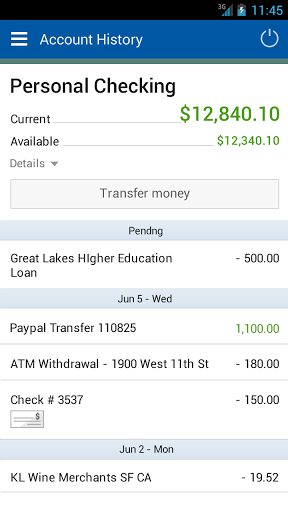 Town & Country FCU Mobile Screen 2