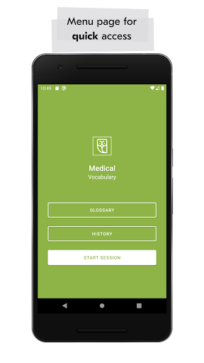Android application Medical Vocabulary Flashcards screenshort
