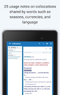 Oxford Collocations Dictionary Screenshot