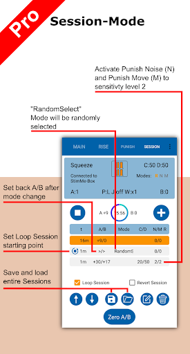 Android application StimMe Pro (For Estim-2B) screenshort