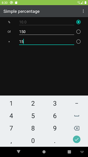 Android application Percentage screenshort
