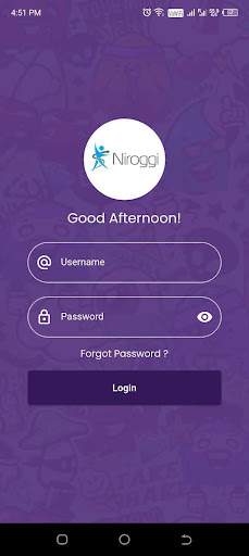 Android application Niroggi screenshort