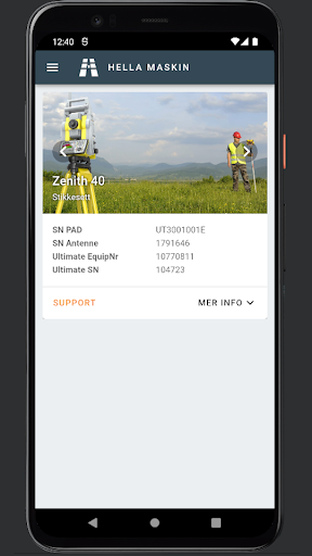 Android application Hella Maskin screenshort