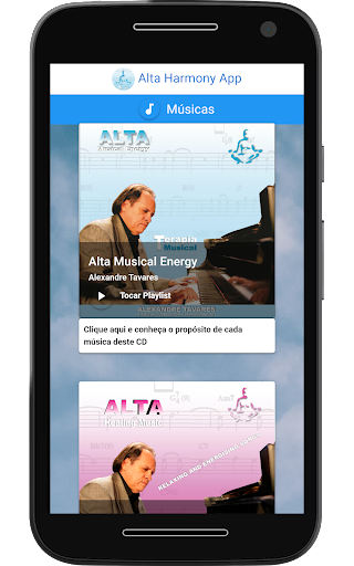 Alta Harmony App Screen 2