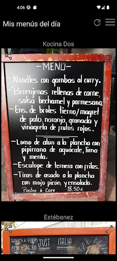 Android application Postre o café screenshort