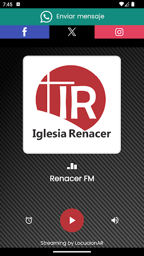 Android application Renacer FM screenshort