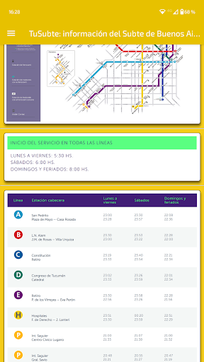 TuSubte: información del Subte Screen 2