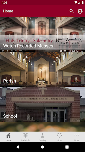 Android application North American Martyrs screenshort