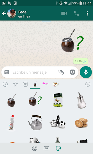 Android application Stickers de Mate screenshort