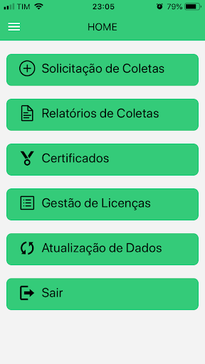 Android application Triângulo Ponto screenshort