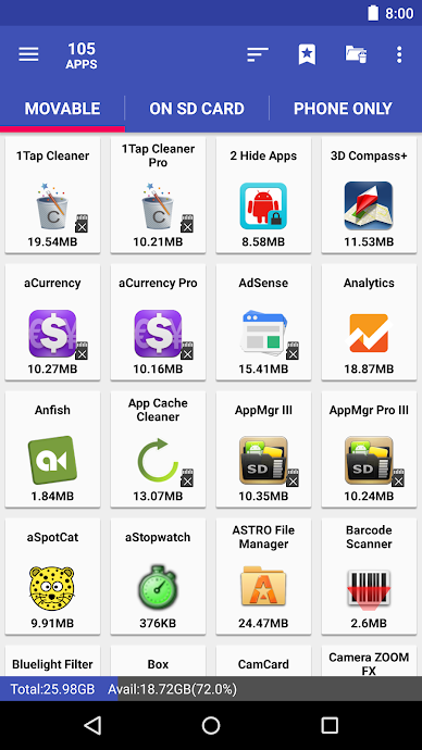Download apk AppMgr Pro III (App 2 SD)