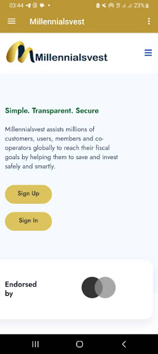Android application Millennialsvest -Save & invest screenshort