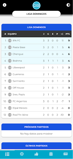 Android application C.A.S.I. Fútbol screenshort