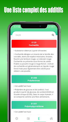 Android application Halal scanner screenshort