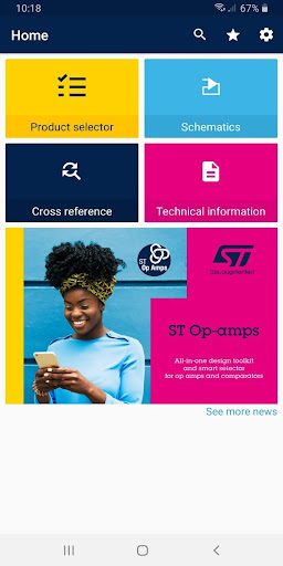 Screenshot of ST op amps