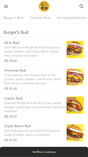 Android application Bud Burguer screenshort