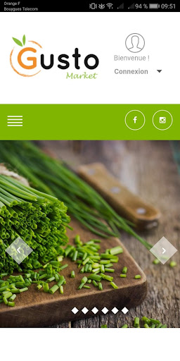 Android application GUSTO MARKET screenshort