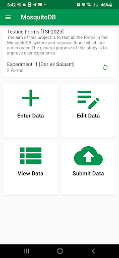 Android application MosquitoDB screenshort