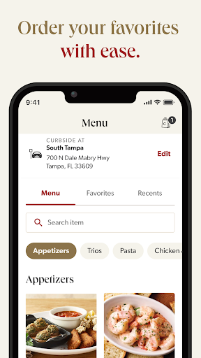 Screenshot of Carrabba's Italian Grill