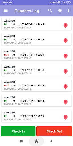 Accu360 (Beta) Screen 3