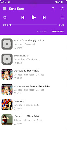 Echo Ears Music Player Screen 2