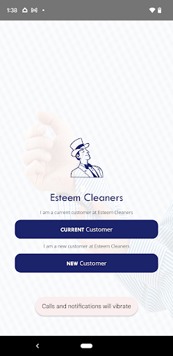 Android application Esteem Cleaners screenshort