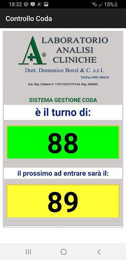 Android application Laboratorio Borzì screenshort