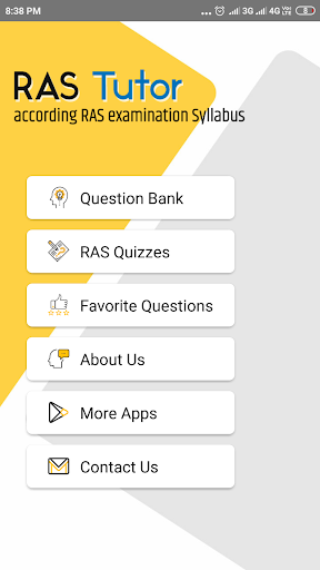 Android application RAS TUTOR screenshort
