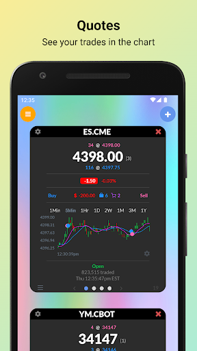Android application Rithmic Trader Pro™ screenshort