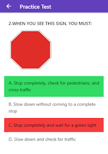 Practice Test USA & Road Signs 2.1.2 Screenshots 12
