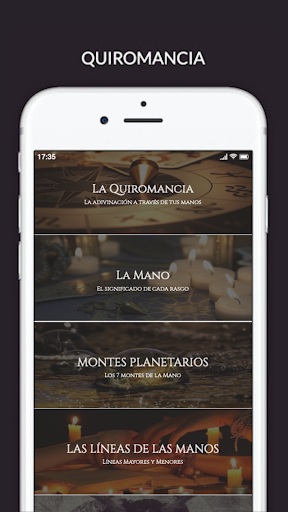 Android application Quiromancia screenshort