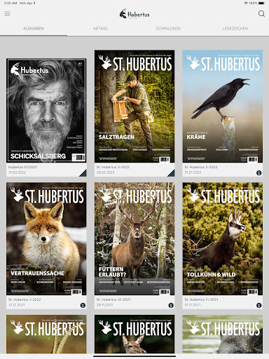 Android application Hubertus screenshort