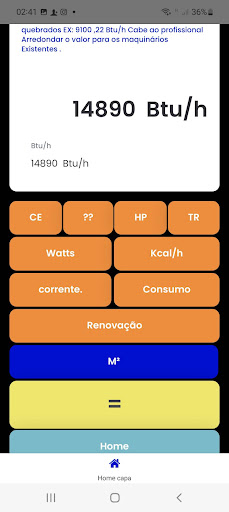 Calculadora Para Refrigeração Screen 3